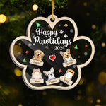 Custom Name Christmas Pet Family Gifts - Personalized Shaker Ornament