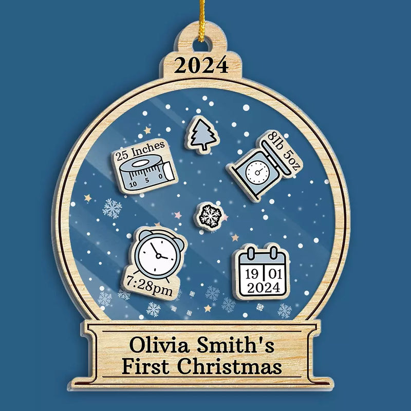 Custom Name Baby's First Christmas Gifts - Personalized Shaker Ornament