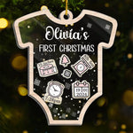 Custom Name Baby's First Christmas Gifts - Personalized Shaker Ornament