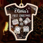 Custom Name Baby's First Christmas Gifts - Personalized Shaker Ornament