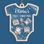 Custom Name Baby's First Christmas Gifts - Personalized Shaker Ornament