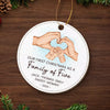 Christmas Is A Reminder Of The Joy That Family Brings - Family Personalized Custom Leather Ornament - Christmas Gift For Family Members, Baby Kids, Newborn Baby
