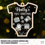 Custom Name Baby's First Christmas Gifts - Personalized Shaker Ornament
