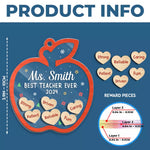Custom Name Teacher Christmas Gifts - Personalized Shaker Ornament