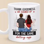 Custom Name Funny Dating App Couple Gifts - Personalized Mugs
