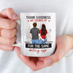 Custom Name Funny Dating App Couple Gifts - Personalized Mugs