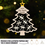 Custom Name Christmas Family Gifts - Personalized Shaker Ornament