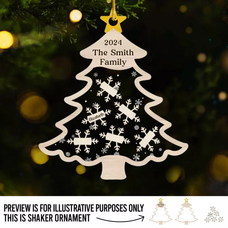 Home Is Where Christmas Is - Family Personalized Custom 3 Layers Shaker Ornament - Christmas Gift For Family Members