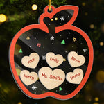 Custom Name Christmas Teacher Gifts - Personalized Shaker Ornament