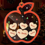Custom Name Christmas Teacher Gifts - Personalized Shaker Ornament