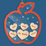 Custom Name Christmas Teacher Gifts - Personalized Shaker Ornament