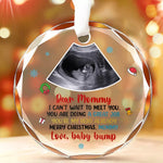 Custom Ultrasound Photo Christmas Gifts for Expecting Moms - Personalized Glass Ornament