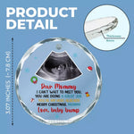 Custom Ultrasound Photo Christmas Gifts for Expecting Moms - Personalized Glass Ornament