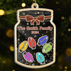 For It Is In Giving That We Receive - Family Personalized Custom 3 Layers Shaker Ornament - Christmas Gift For Family Members