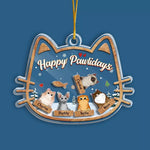 Custom Name Cat Christmas Gifts - Personalized Shaker Ornament