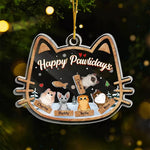 Custom Name Cat Christmas Gifts - Personalized Shaker Ornament