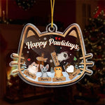 Custom Name Cat Christmas Gifts - Personalized Shaker Ornament