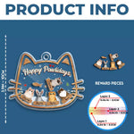 Custom Name Cat Christmas Gifts - Personalized Shaker Ornament