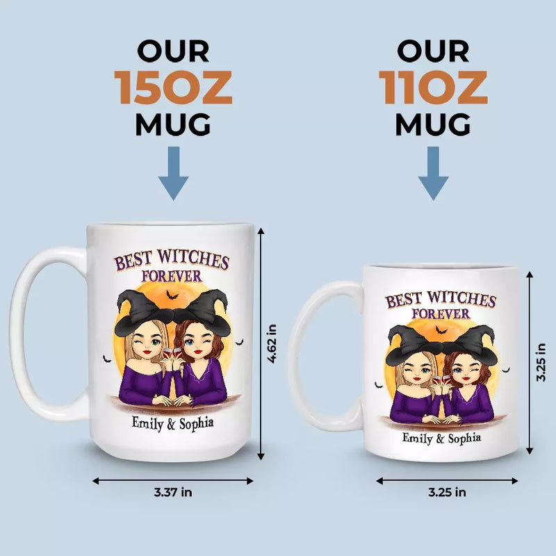 Custom Name Witch Besties Gifts for Women - Personalized Mugs