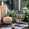 You And Me And The Fur Baby - Dog & Cat Personalized Custom Circle Glass Ornament - Christmas Gift For Pet Owners, Pet Lovers