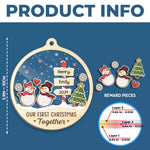 Custom Name First Christmas Couple Gifts - Personalized Shaker Ornament