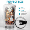We're Not Just Friends, We're Partners In Crime - Bestie Personalized Custom Tumbler - Halloween Gift For Best Friends, BFF, Sisters