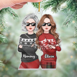 Custom Name Christmas Gifts for Mom and Daughter - Personalized Ornament