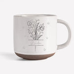 Custom Name Floral Bouquet Gifts - Personalized Pottery Mug