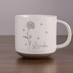 Custom Name Floral Butterfly Gifts - Personalized Pottery Mug