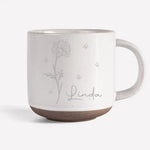 Custom Name Floral Butterfly Gifts - Personalized Pottery Mug