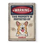 Custom Name Funny Dog Warning Gifts for Dog Lovers - Personalized Metal Sign