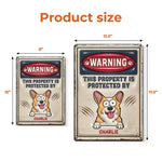 Custom Name Funny Dog Warning Gifts for Dog Lovers - Personalized Metal Sign