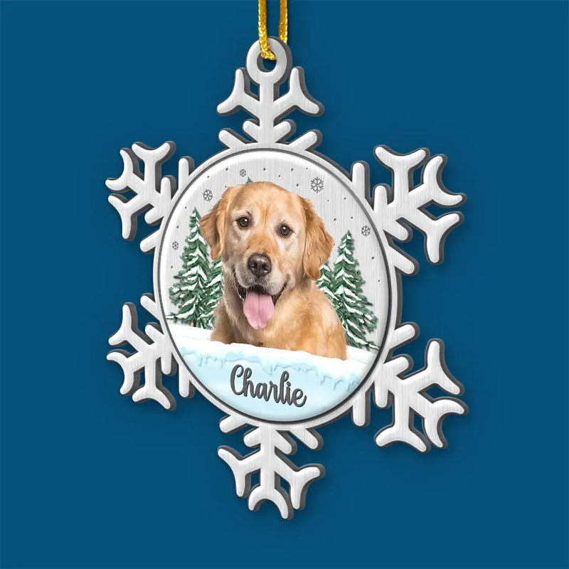 Custom Photo You Still Live In My Heart - Memorial Personalized Custom Ornament - Metal Custom Shaped - Sympathy Gift, Christmas Gift For Pet Owners, Pet Lovers