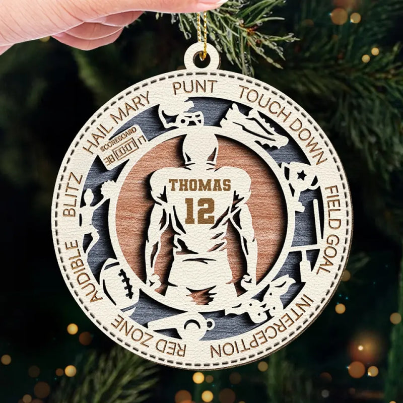 Chasing Dreams And Breaking Records - Personalized Custom Leather Ornament - Christmas Gift For Sport Lovers, Sport Players