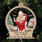 Custom Name Romantic Christmas Couple Gifts - Personalized Ornament
