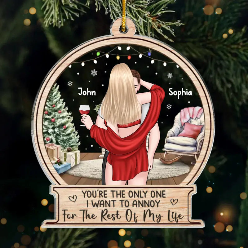 Custom Name Romantic Christmas Couple Gifts - Personalized Ornament
