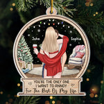 Custom Name Romantic Christmas Couple Gifts - Personalized Ornament