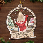 Custom Name Romantic Christmas Couple Gifts - Personalized Ornament