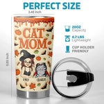 Custom Name Halloween Cat Mom Gifts for Women - Personalized Tumbler