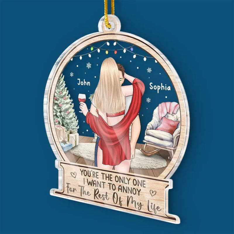 Custom Name Romantic Christmas Couple Gifts - Personalized Ornament