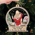 Custom Name Romantic Christmas Couple Gifts - Personalized Ornament