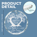 Custom Family Name Tree Gifts - Personalized Glass Ornament
