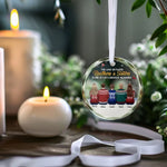 Custom Name Christmas Brothers and Sisters Gifts - Personalized Glass Ornament