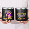 Besties For Life, The Bond Never Fades - Bestie Personalized Custom 14oz Stainless Steel Tumbler With Handle - Halloween Gift For Best Friends, BFF, Sisters