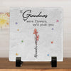 A Thoughtful Gift Can Brighten Grandma's Day And Show Her How Much We Care - Family Personalized Custom Square Shaped Stone With Stand - Gift For Mom, Grandma