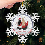 Custom Name Christmas Friendship Gifts for Best Friends - Personalized Metal Ornament