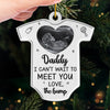 Custom Photo I Can't Wait To Love You -  Family Personalized Custom Ornament - Metal Custom Shaped - Christmas Gift For Baby Kids, Newborn Baby