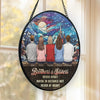A Joy That Is Shared Is A Joy Made Double - Family Personalized Custom Stained Glass Window Hanging Suncatcher - Christmas Gift For Siblings, Brothers, Sisters