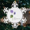 Blooming With My Bestie - Bestie Personalized Custom Ornament - Metal Custom Shaped - Christmas Gift For Best Friends, BFF, Sisters