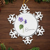 Blooming With My Bestie - Bestie Personalized Custom Ornament - Metal Custom Shaped - Christmas Gift For Best Friends, BFF, Sisters